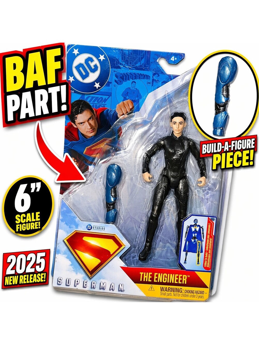 DC Superman The Engineer 6” Action Figure Spin Master 2025 BAF Part New Sealed